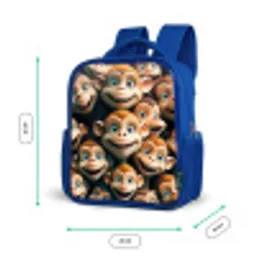 Apenstreken Kinderrugzak - Blauw middel -productfoto_formaten