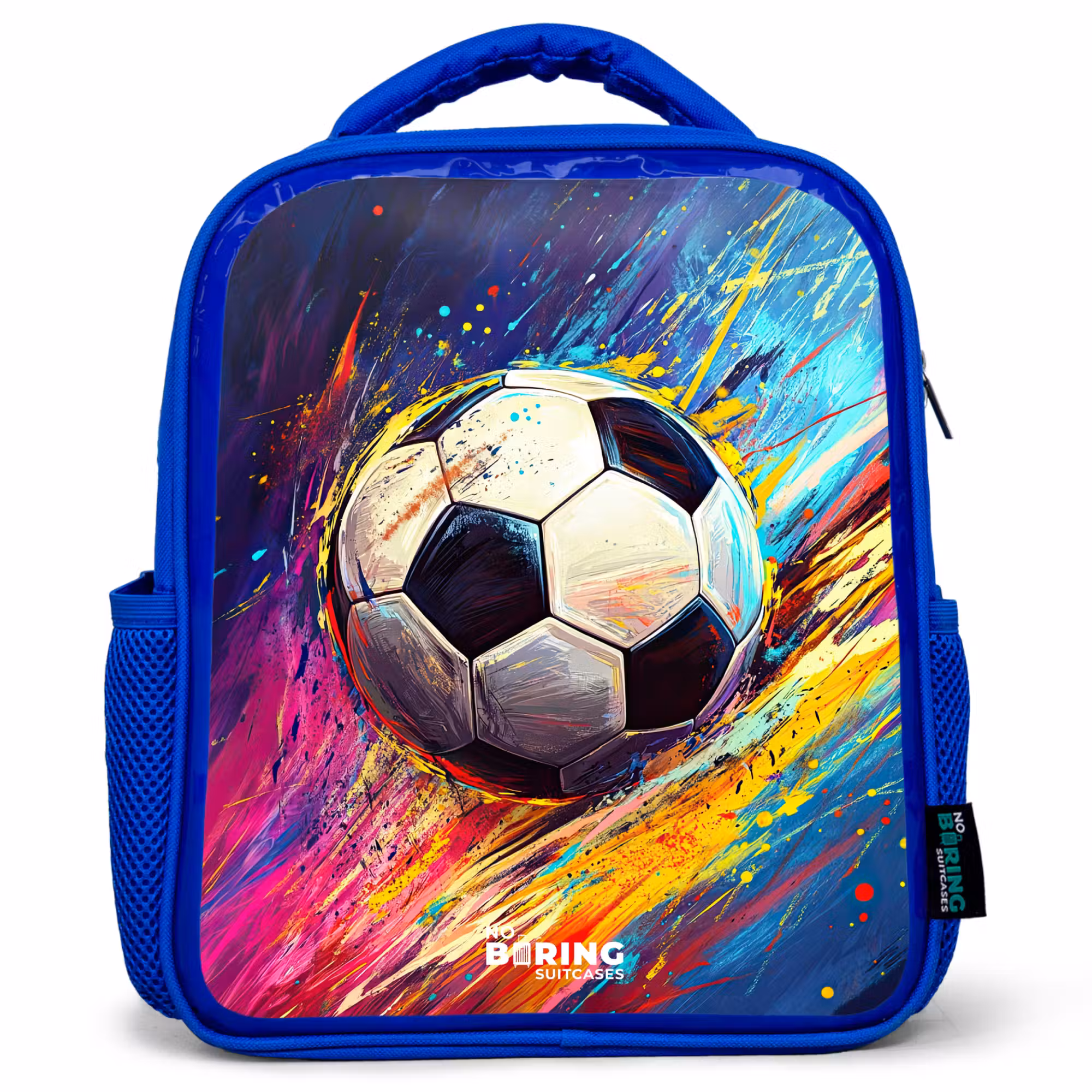 Kids' Backpacks Blue -. Neon - Soccer - Colorful