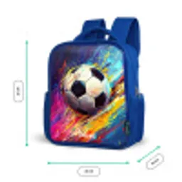 Neon - Voetbal - Kleurrijk Kinderrugzak - Blauw middel -productfoto_formaten
