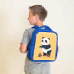 Panda - Step - Geel Kinderrugzak - Blauw middel -sfeer2