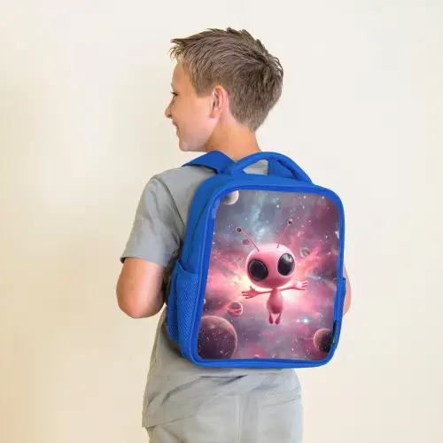 Vreugdesprong tussen de sterren Kinderrugzak - Blauw middel -sfeer2