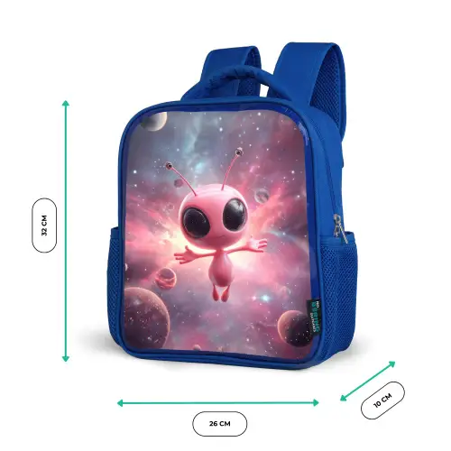 Vreugdesprong tussen de sterren Kinderrugzak - Blauw middel -productfoto_formaten