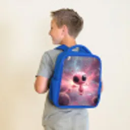 Vreugdesprong tussen de sterren Kinderrugzak - Blauw middel -sfeer2