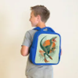 Sluipende jager met bladeren Kinderrugzak - Blauw middel -sfeer2