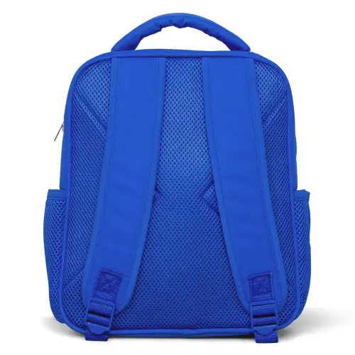 Raceauto - Felgroen - Lichtstralen - Snelheid Kinderrugzak - Blauw middel -achterkant