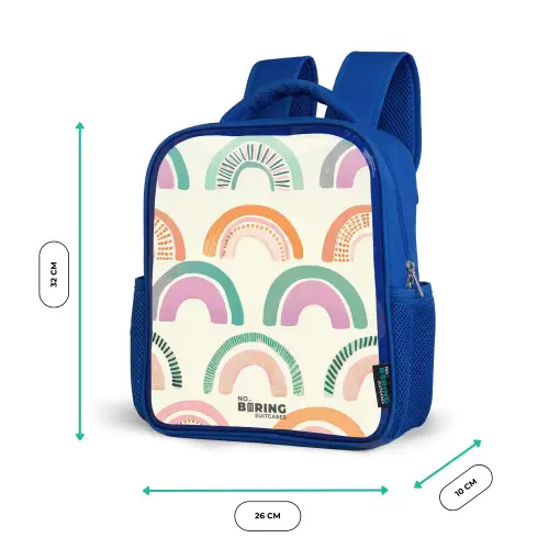 Regenbogen Kinderrugzak - Blauw middel -productfoto_formaten