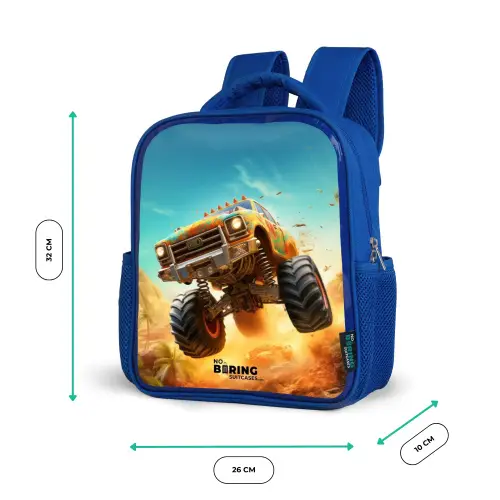 Zandsloper Kinderrugzak - Blauw middel -productfoto_formaten