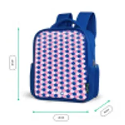 Schubben - Patroon - Blauw - Roze Kinderrugzak - Blauw middel -productfoto_formaten