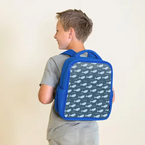 Klein - Oceaan - Golven - Blauw Kinderrugzak - Blauw middel 862 -sfeer2