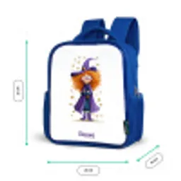 Sterrenmagie met krullen Kinderrugzak - Blauw middel -productfoto_formaten
