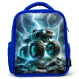Thunder Wheels Kinderrugzak - Blauw middel -3d