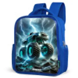 Thunder Wheels Kinderrugzak - Blauw middel -schuin