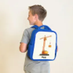 Torenkraan - Getekend - Oranje Kinderrugzak - Blauw middel -sfeer2