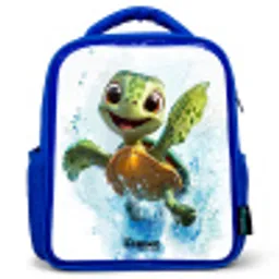 Schildpad - Water - Groen Kinderrugzak - Blauw middel -3d
