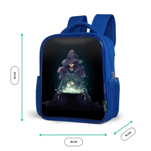 Schaduwmagië in de ketel Kinderrugzak - Blauw middel -productfoto_formaten