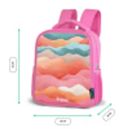 Abstracte golven Kinderrugzak - Roze middel -productfoto_formaten