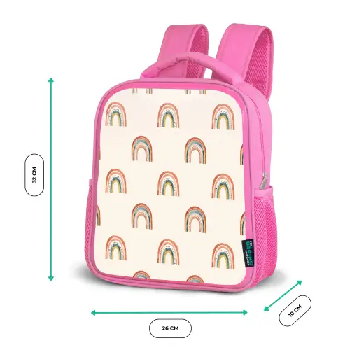 Boho - Regenboog - Patroon Kinderrugzak - Roze middel 863 -productfoto_formaten