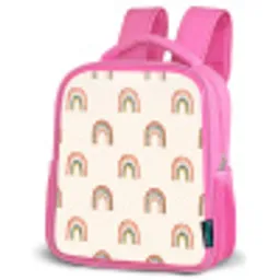 Boho - Regenboog - Patroon Kinderrugzak - Roze middel 863 -schuin