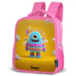 Snoep - Monster - Regenboog Kinderrugzak - Roze middel -schuin