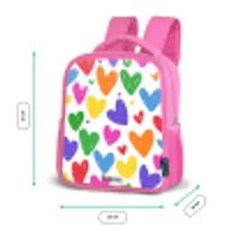 Gekleurde hartjes Kinderrugzak - Roze middel -productfoto_formaten