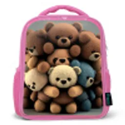 Knuffelberen Kinderrugzak - Roze middel -3d