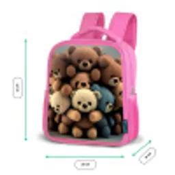 Knuffelberen Kinderrugzak - Roze middel -productfoto_formaten