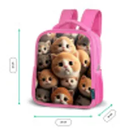 Knuffelkatjes Kinderrugzak - Roze middel -productfoto_formaten