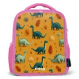 Dino - Dieren - Patroon Kinderrugzak - Roze middel -3d