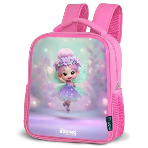 Elf - Tover - Magisch Kinderrugzak - Roze middel -schuin