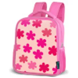 Bloemen - Patroon - Roze Kinderrugzak - Roze middel -schuin