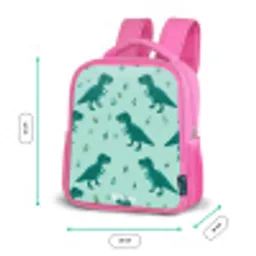 Vriendelijke T. rex tussen sporen Kinderrugzak - Roze middel -productfoto_formaten