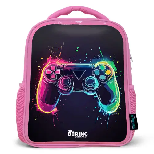 Game - Controller - Kleurrijk Kinderrugzak - Roze middel -3d
