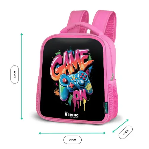 Game - Controller - Graffiti - Neon Kinderrugzak - Roze middel -productfoto_formaten