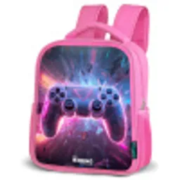 Game - Controller - Neon Kinderrugzak - Roze middel -schuin