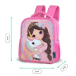 Meisje - Eenhoorn - Glitter Kinderrugzak - Roze middel -productfoto_formaten