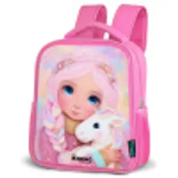 Meisje - Eenhoorn - Roze Kinderrugzak - Roze middel -schuin