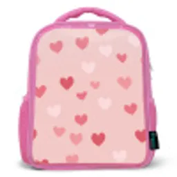 Hartjes - Patroon - Roze - Eenvoudig Kinderrugzak - Roze middel -3d
