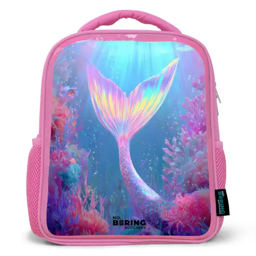 Zeemeermin - Koraal - Water Kinderrugzak - Roze middel -3d