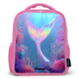 Zeemeermin - Koraal - Water Kinderrugzak - Roze middel -3d