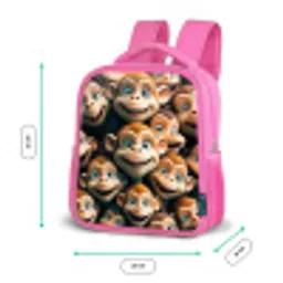 Apenstreken Kinderrugzak - Roze middel -productfoto_formaten