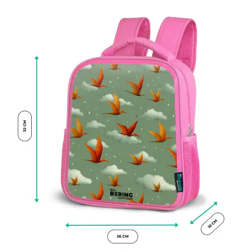 Patroon - Dino - Pterosaurussen Kinderrugzak - Roze middel -productfoto_formaten