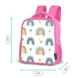 Patroon - Regenboog - Hartjes Kinderrugzak - Roze middel -productfoto_formaten