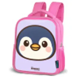 Pinguïn Kinderrugzak - Roze middel -schuin