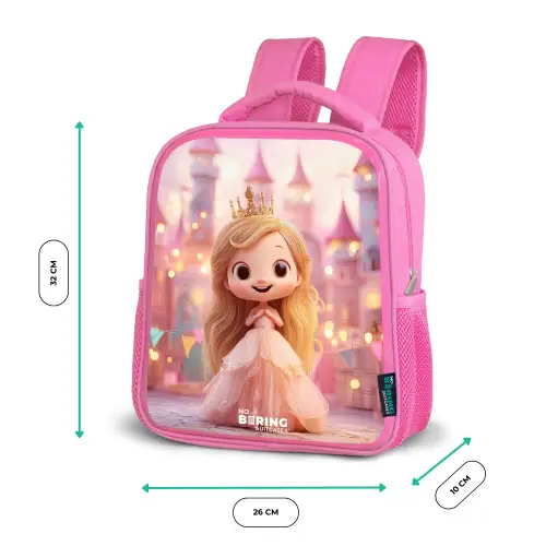 Prinses - Roze - Kasteel Kinderrugzak - Roze middel -productfoto_formaten