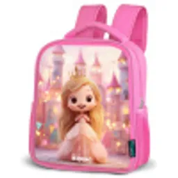Prinses - Roze - Kasteel Kinderrugzak - Roze middel -schuin