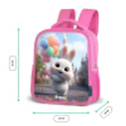 Konijn - Ballonnen Kinderrugzak - Roze middel -productfoto_formaten
