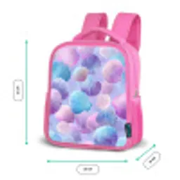 Schelpen - Paars - Blauw - Patroon Kinderrugzak - Roze middel -productfoto_formaten