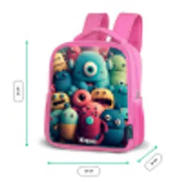 Zachte en bolle monsters Kinderrugzak - Roze middel -productfoto_formaten