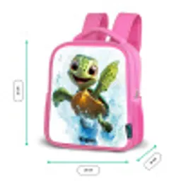 Schildpad - Water - Groen Kinderrugzak - Roze middel -productfoto_formaten
