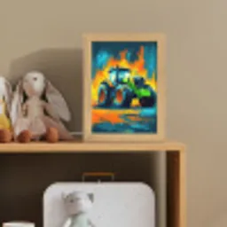 Abstract - Tractor - Groen Light Box met kabel klein -sfeer2_kind